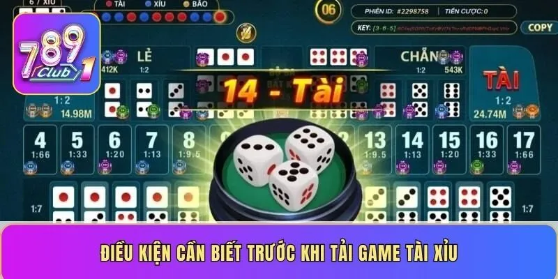 Điều kiện cần biết trước khi tải game Tài Xỉu